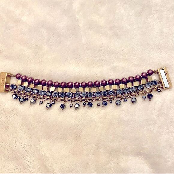 ☘️✨🧚🏽♂️- Silpada KR brass bracelet with beads - Picture 2 of 4